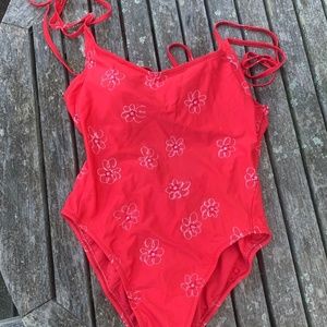 Red One Piece Medium Swimsuit by Mar Chiquita